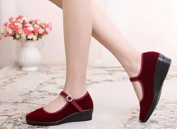 EU34 ~ EU40, высококачественная женская танцевальная рабочая обувь, женская обувь для квадратных танцев, обувь для гостиничного этикета, черный /красный