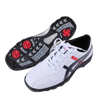 Мужские кожаные туфли для гольфа TaoBo Pro, Размер 39-44, Водонепроницаемая спортивная обувь для отдыха на шнуровке, тренировочные ботинки для гольфа без шипов