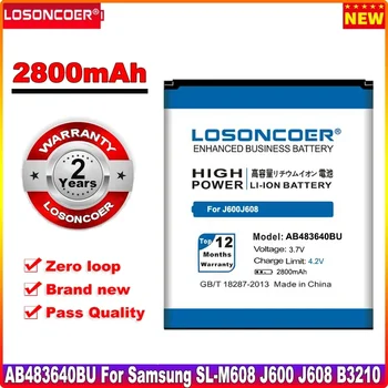 Аккумулятор LOSONCOER 2800 мАч для samsung J600 J608 C3050C S7350C F619 C3050 E740 E748 F110 L608 B3210 F118 G618 L600 AB483640BU