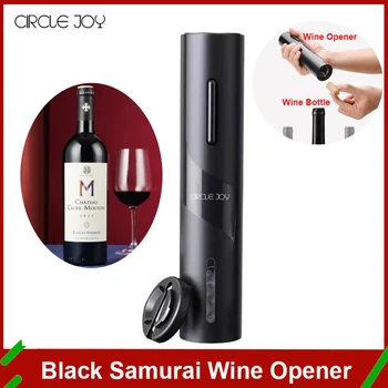 Mijia Circle Joy Black Samurai Электрическая Открывалка Для Бутылок Вина Набор пробок Графин Автоматический Штопор Красное Вино Кухня