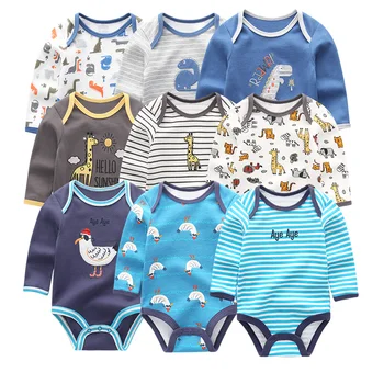 Одежда для новорожденных лето, 3 шт., детские боди roupa menina с длинным рукавом, комплекты детской одежды