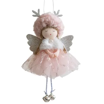Украшение в виде плюшевой куклы на Рождественскую елку, подвеска в виде куклы-ангела в виде феи Лося для рождественских тематических вечеринок