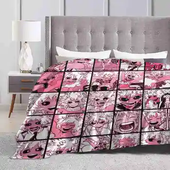 Коллаж Mina Ashido-Цветная версия, супер Теплые мягкие одеяла, наброшенные на диван / кровать / путешествия, официальный арт Boku No Hero Academia Collage
