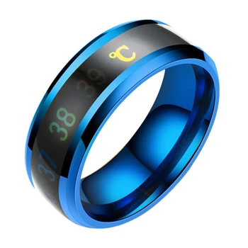 Температурное кольцо, модная элегантная нержавеющая сталь, Классическая свадебная пара, Современная для женщин, мужские водонепроницаемые кольца, ювелирные изделия