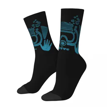 Носки для подводного плавания Aqua Blues iDive OK, мужские и женские модные носки для дайвинга, весна-лето, осень-зима, носки средней длины в подарок