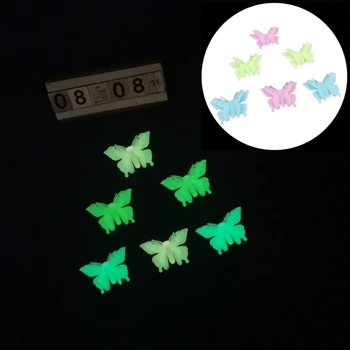 6 шт./лот Светящаяся бабочка 3D наклейка на стену Красочные Бабочки Светящиеся наклейки на стену DIY Спальня Гостиная Домашний декор