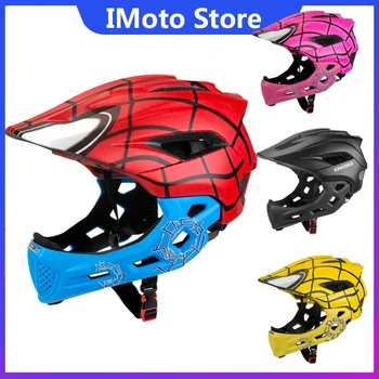 шлем анфас для детей Съемный BATFOX Mtb детский велосипедный шлем Для бездорожья спорт на открытом воздухе детские велосипедные шлемы Набор Наколенников