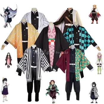 Костюмы-кимоно для взрослых и детей, маскарадный костюм Kamado Nezuko / Kamado Tanjrou, женская одежда для Хэллоуина
