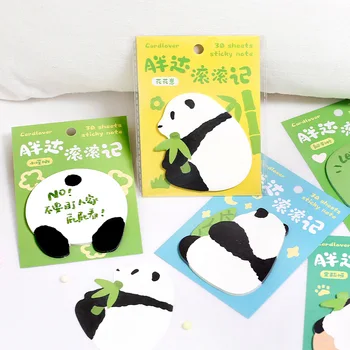 1 Шт Мультяшный Клей Lytwtw's Cute Kawaii Big Panda Notes Блокнот Для Заметок Офисные Школьные Принадлежности Канцелярская Наклейка