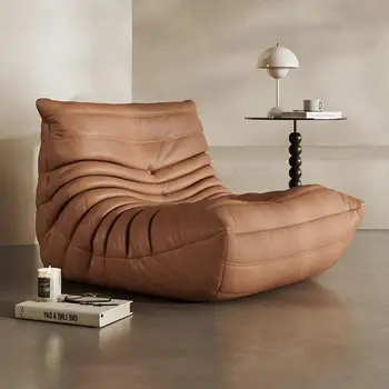 Кожаный диван Caterpillar, Того, Ленивый диван для лежания и сна, Современное легкое роскошное кресло с откидной спинкой для гостиной, диван-кресло