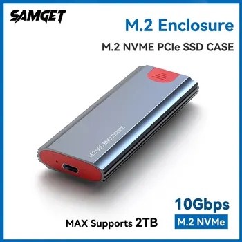 SAMGET M2 NVMe SSD Case 10 Гбит/с SSD Box M.2 NVME SSD к USB 3.1 Корпус Type-A-Type-C Кабель для M.2 SSD с OTG