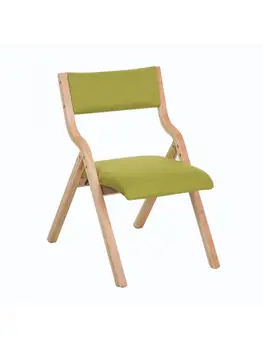 Складной стул, съемный чехол для сиденья, моющаяся мебель для гостиной, экономящий пространство прочный стул с изогнутой деревянной рамой