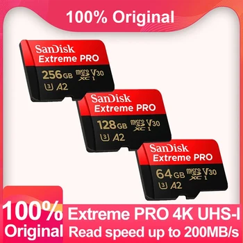 SanDisk Extreme Pro 1 ТБ 512 ГБ SDXC UHS-I Micro SD Флэш-Карта USB 3,0 Устройство Чтения Карт Micro SD Карта Памяти V30 A2 4K для Камеры Дрона