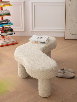 Скандинавские диванные стулья, Бархатная скамейка для прихожей, мобильная многофункциональная мебель, стул для отдыха в гостиной, домашняя Современная скамейка для переодевания обуви