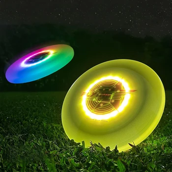 Ночник флуоресцентные летающие диски RGB Ultimate Flying Saucer 20LED Водонепроницаемый Профессиональный летающий диск для занятий спортом на открытом воздухе