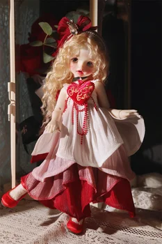 Одежда bjd Подходит для кукольного платья 1/4 1/5 1/6 размера, портящего костюм с нерегулярным платьем из лепестков роз, аксессуары для кукол bjd