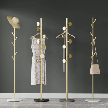Скандинавская золотая стоячая вешалка для одежды Современная качественная металлическая вешалка для одежды Мраморная Черная вешалка для одежды в прихожей, мебель для гостиной