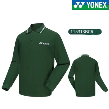 2023 YONEX Одежда для тенниса и бадминтона спортивная майка Мужская женская форменная куртка костюм с длинным рукавом топ толстовки