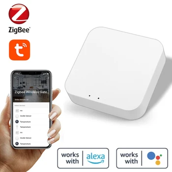 Tuya Zigbee 3.0 Gateway HUB Беспроводной Мост для Умного Дома Smart Life Пульт Дистанционного Управления Протокол Zigbee Работает С Alexa Google Home