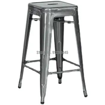 Барный стул железный арт РЕТРО барный стул Европейский стиль железный стул с сетчатой спинкой красный стул для стойки регистрации простой металлический барный стул с высокой ножкой