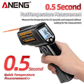 ANENG TH103 Лазерный Инфракрасный Термометр II класса, Тестеры датчика температуры, Пистолет -20 ° C ~ 380 ℃, Инструменты для тестирования промышленных тепловых трубок