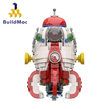 BuildMoc Для Pikmined Captain Olimar S.S Dolphin Rocket Строительные Блоки Комплект Космический Корабль Космический Корабль Кирпичи Игрушка Для Детского Подарка