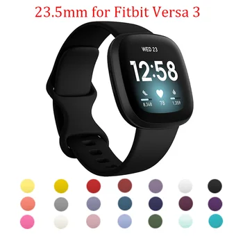 23,5 мм для Fitbit Versa 3, силиконовый ремешок для смарт-спортивных часов, официальный ремешок для часов Sense
