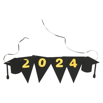 Выпускной баннер Декоративный баннер из войлочной ткани 2024 Выпускной флаг Выпускное украшение