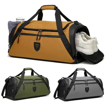 Мужская спортивная сумка Большая вместительная дорожная сумка с отделением для обуви с сухим и влажным карманом, спортивная сумка для занятий танцами, спортивный рюкзак для спортзала