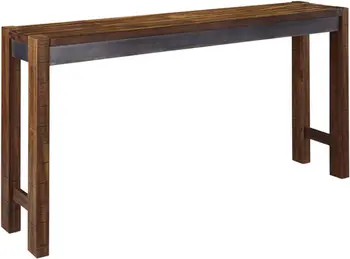 Обеденный стол Ashley Furniture Torjin, высота столешницы Urban, двухцветный коричневый, фирменный дизайн