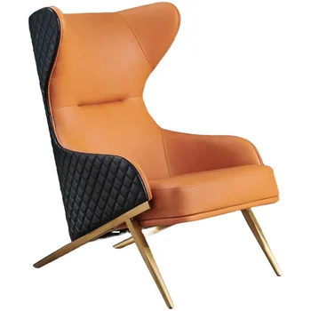 Скандинавское кожаное кресло для отдыха American tiger chair простое односпальное кресло легкий роскошный диван кресло для гостиной кресло для отдыха orange so