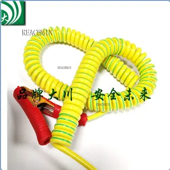 Высококачественный пружинный спиральный кабель, 1 жилка 3-4-5-6-8-жильный желтый телескопический кабель питания, эластичный кабель