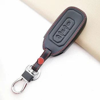 Новый 100% Кожаный чехол для автомобильного смарт-пульта дистанционного управления для Ford Territory EV Bag Shell Holder Protector Брелок для ключей Автоаксессуары