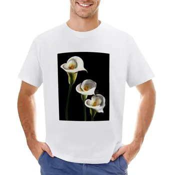 заготовки для футболок calla lilies больших размеров, милые футболки в обтяжку для мужчин