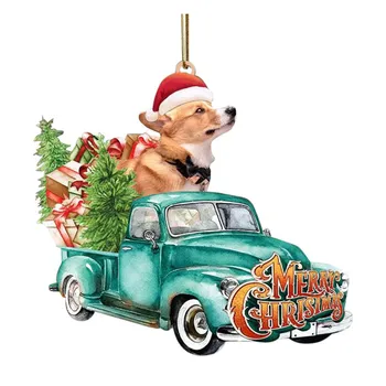 2023 Рождественские Украшения Подвесное Украшение Подарочный продукт Персонализированный Венок для Собак Украшения для Рождественской Елки Новый Год 2024 Navidad
