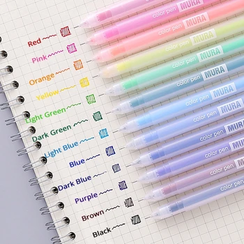 Набор цветных гелевых ручек Kawaii Blue 0,5 мм Шариковая ручка для журнала Офиса Милые Школьные Канцелярские принадлежности