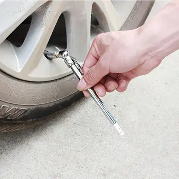 Измеритель давления воздуха в автомобильных шинах в форме ручки из нержавеющей стали
