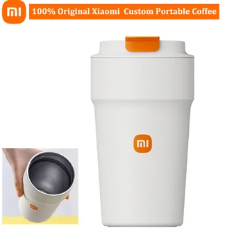 Оригинальная портативная кофейная чашка Xiaomi Mijia на заказ 500 мл, теплоизоляция, нержавеющая сталь 316, вкладыш из двойной стали, герметичная дизайнерская чашка