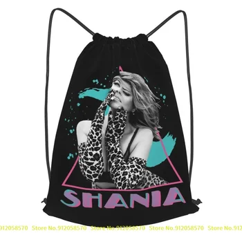 Shania Twain Throwback Неоновый Рюкзак на шнурке, Сумка для хранения с художественным принтом, Школьная Спортивная сумка, Спортивная сумка