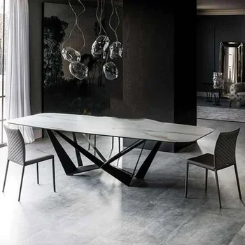 Центральный набор обеденных столов Ресторанный Передвижной Каменный Современный обеденный стол на полу Современная мебель для дома середины века