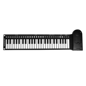 Пианино с роликом на 49 клавиш, складной портативный электронный детский электроинструмент для начинающих, силикагелевый детский инструмент