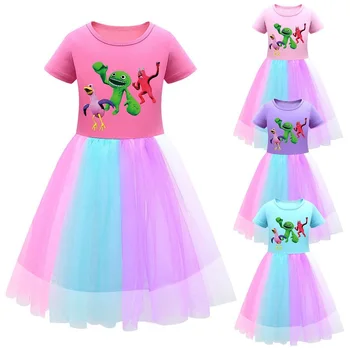 Платье для девочек 2-10 лет, детское платье принцессы для девочек, платье для дня рождения Garden of Banban, радужное праздничное платье для детей, летняя детская одежда