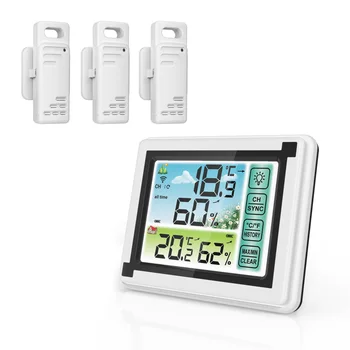 Большой ЖК-гигрометр, термометр с цифровой подсветкой, комнатный термометр для помещений, Монитор температуры и влажности, Метеостанция