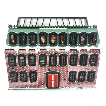 Рождественский снежный домик, деревянный календарь прибытия, обратный отсчет, светодиодный декор для вечеринки, 24 переключаемых окна со светодиодным орнаментом