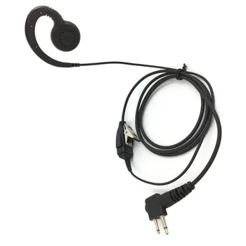 С-образный Наушник-гарнитура с микрофоном PTT для Motorola Walkie, 1 провод, Накладной на ухо, CP100, CP200D, CLS1110, CLS1410, EP450, GP308