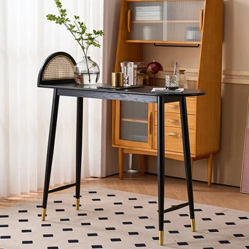 Высокий стол из ротанга, дизайнерские барные столы в стиле ретро, скандинавская кухонная мебель, домашний свет, Роскошная гостиная, Деревянный обеденный стол и стулья