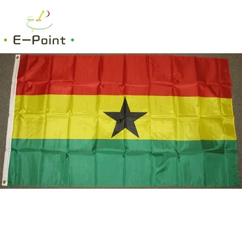 Флаг Страны Гана 2 фута * 3 фута (60*90 см) 3 фута * 5 футов (90*150 см) Размер Рождественских Украшений для Домашнего Флага Баннер