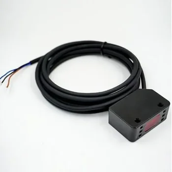 Лазерный фотоэлектрический датчик переключения BGS-100TXS с двойным цифровым дисплеем, точечный датчик полосы
