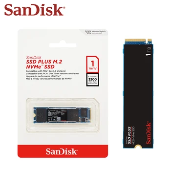 Оригинальный Sandisk SSD PLUS M.2 NVMe SSD 250GB 500GB 1TB 2TB Внутренний Твердотельный Диск Жесткий Диск M2 2280 Для Ноутбука Настольный ПК