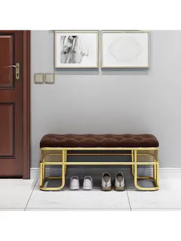 Скамейка для скандинавской обуви домашняя дверь простой диван-скамейка спальня табурет с торцом кровати длинная скамейка легкая роскошная чистая красная скамейка для обуви